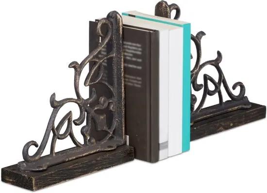 Boekensteun set van 2 - boekensteunen - antiek ontwerp - groot - zwaar