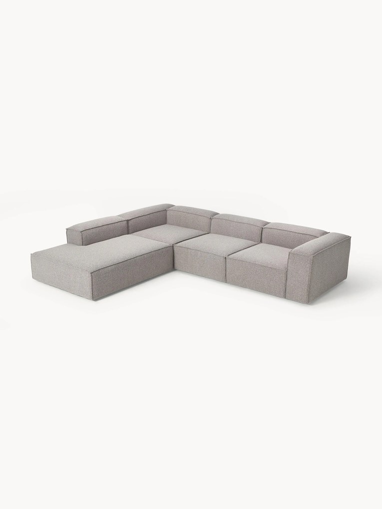 Bouclé modulaire hoekbank Lennon (4-zits)