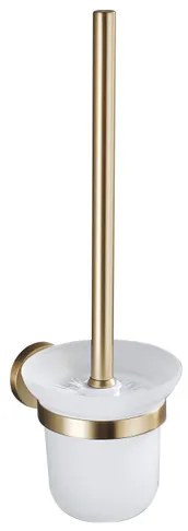 Fortifura Calvi toiletborstelhouder rond Geborsteld Messing PVD (Goud) SW639940