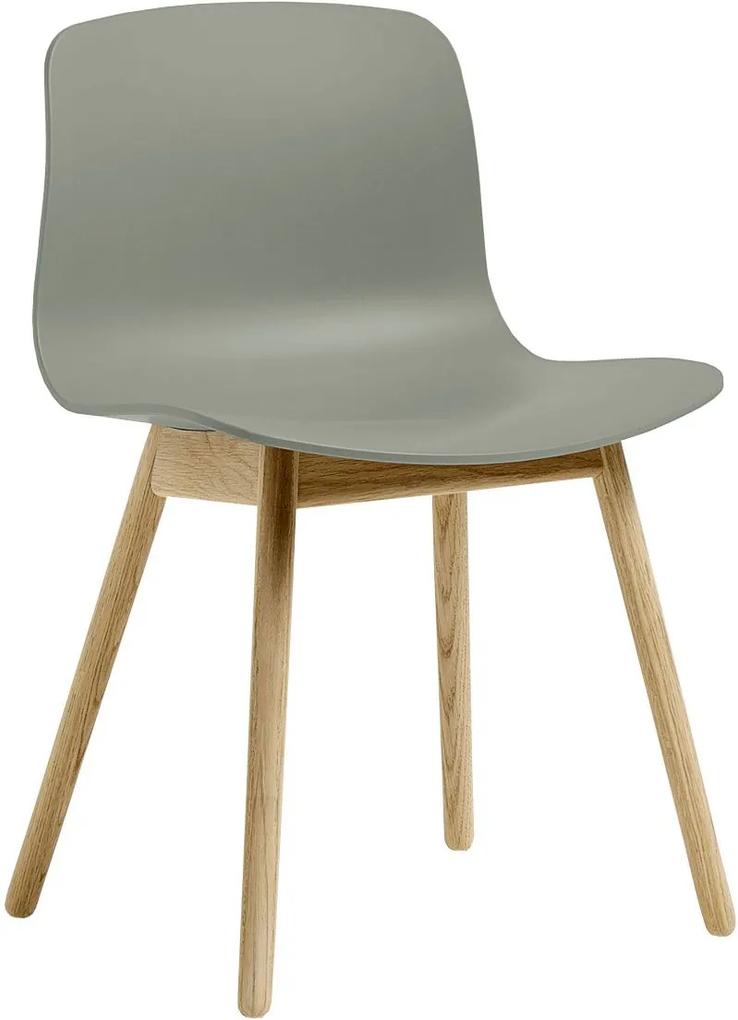 Hay AAC12 stoel met mat gelakt onderstel Dusty Green