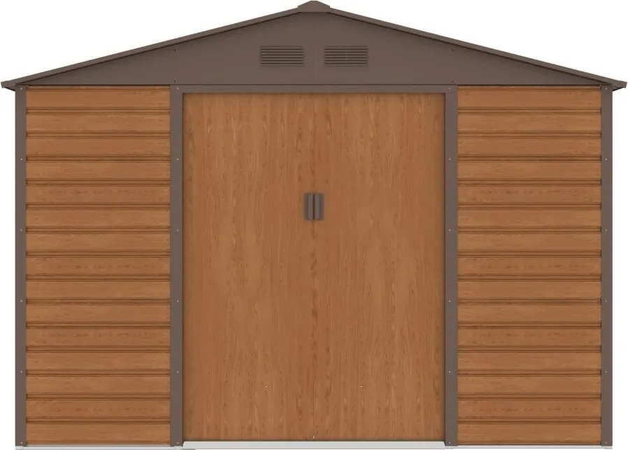 Lahti metalen gereedschapshuis 2,8 x 2,6 m Winkel Boss houtachtig