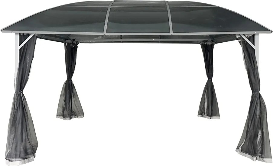 Metalen tuinhuisje Dominican Premium 3x4 Tuinpunt antraciet