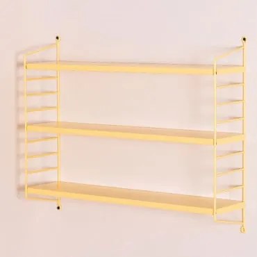 Modulaire Wandrek ↔︎60 Cm Van Staal Emine Vanille Geel - Sklum