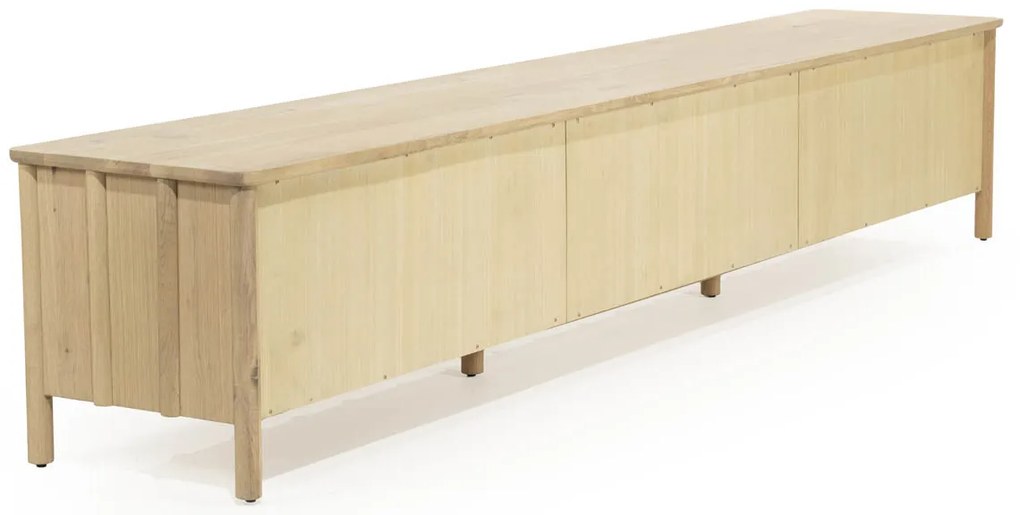 Modern Tv-meubel Eikenhout Naturel 264 Cm - 264x47x50cm.