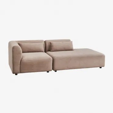 Fogler 2-delige Modulaire Hoekbank Met Chaise Longue Rechts Corduroy Kameelbruin - Sklum