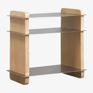 Pack Van 2 Nachtkastjes 55x40 Cm Van Mangohout En Staal Tokyo Mangohout - Sklum