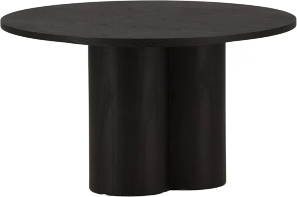 Salontafel Met Cilindervormige Poten Zwart - 80 X 80cm.