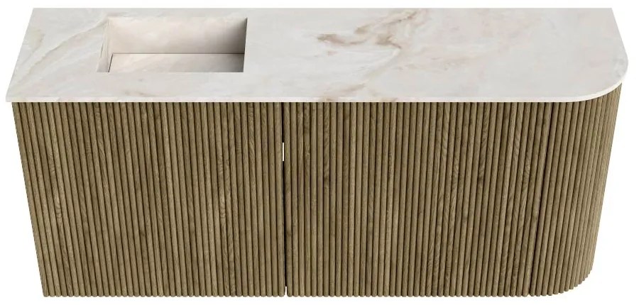 Mondiaz Joya DLux 90cm toiletmeubel ronding rechts dusk met wastafel faye links zonder kraangat frappe