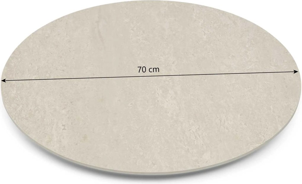 Dining Tuintafel rond 140 cm met lazy susan Taupe Trino