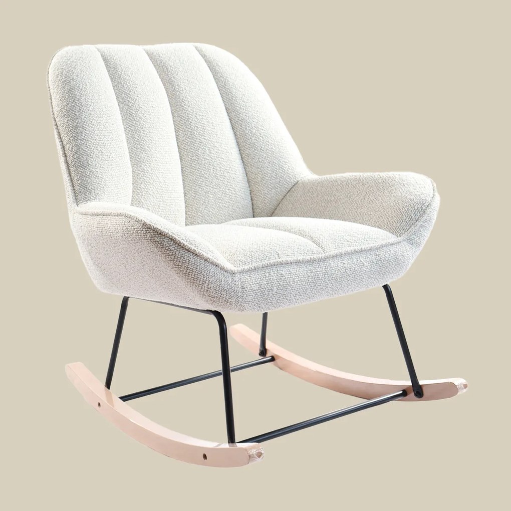 Schommelstoel Beige Stof