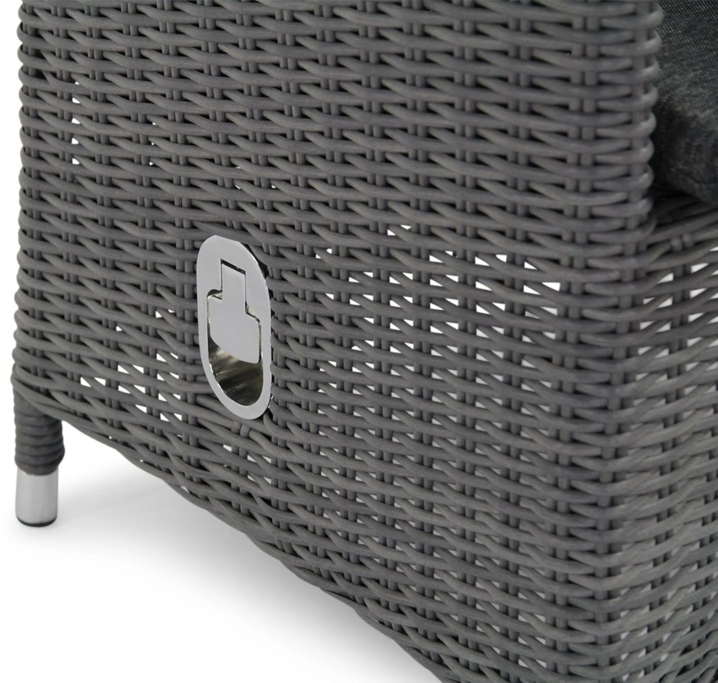 Tuinset 6 personen 260 cm Wicker Grijs Garden Collections Madera/Trente