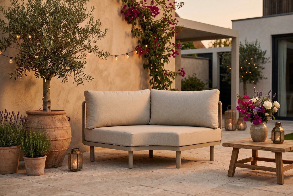Hoek loungeset 5 personen Rope Zand/Beige Coco Amici/Tivano