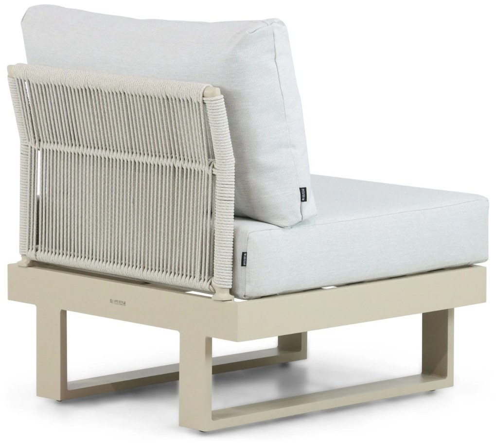 Hoek loungeset 6 personen Aluminium Taupe Lifestyle Garden Furniture Lorenzo