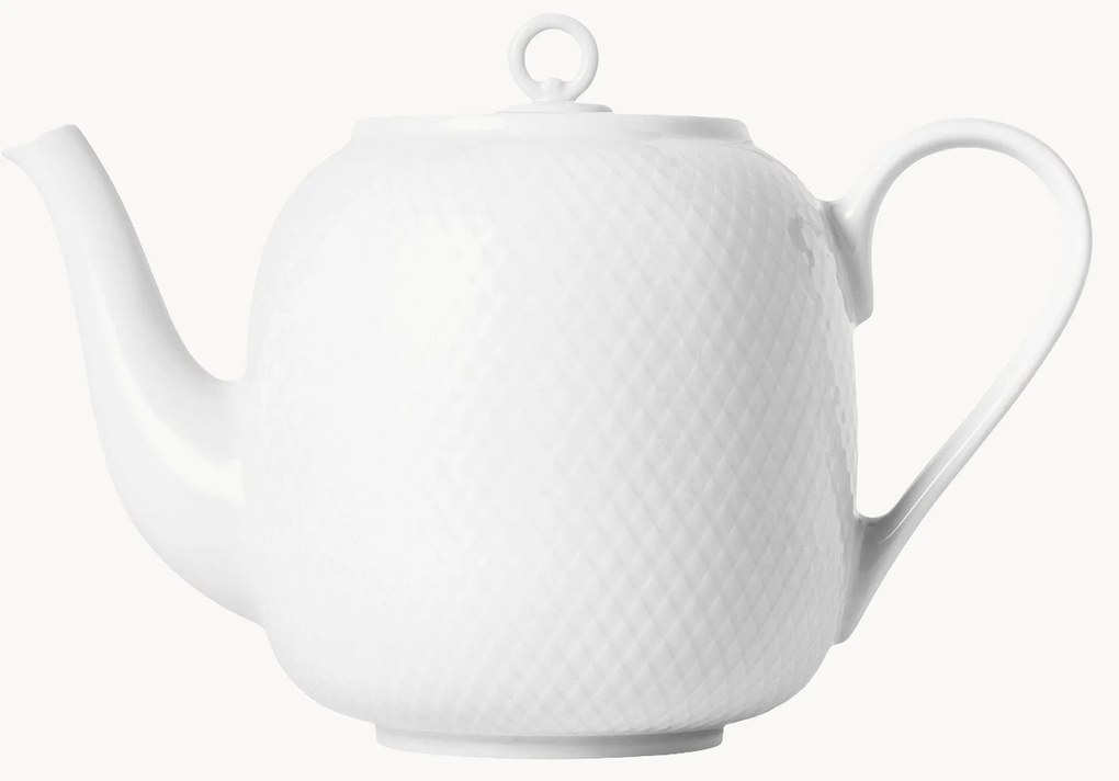 Porseleinen theepot Rhombe met structuurpatroon, 1.9 L
