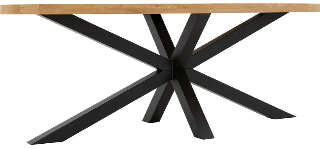 Goossens Eettafel Blade, Strak blad ovaal 200 x 110 cm 6 cm dik
