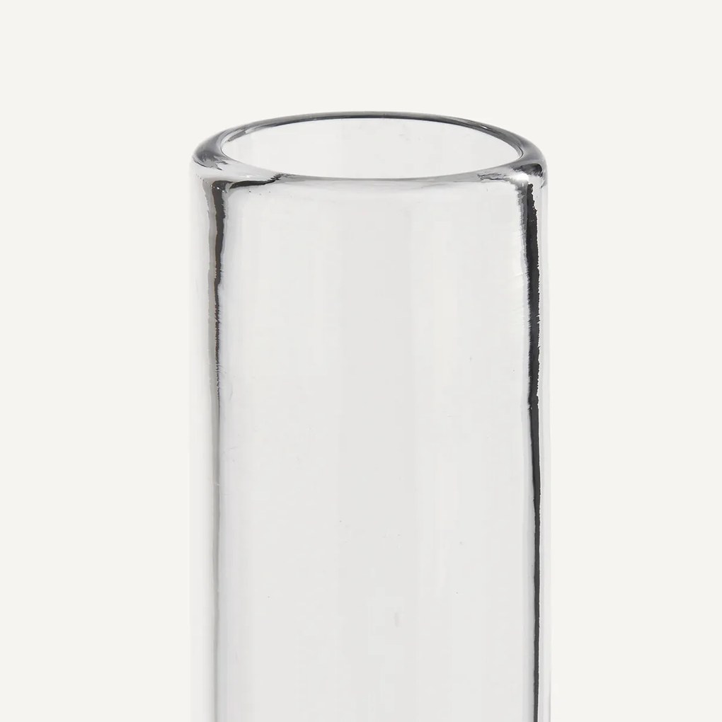 Rechte cilindervormige glazen vaas, H31 cm, Stille