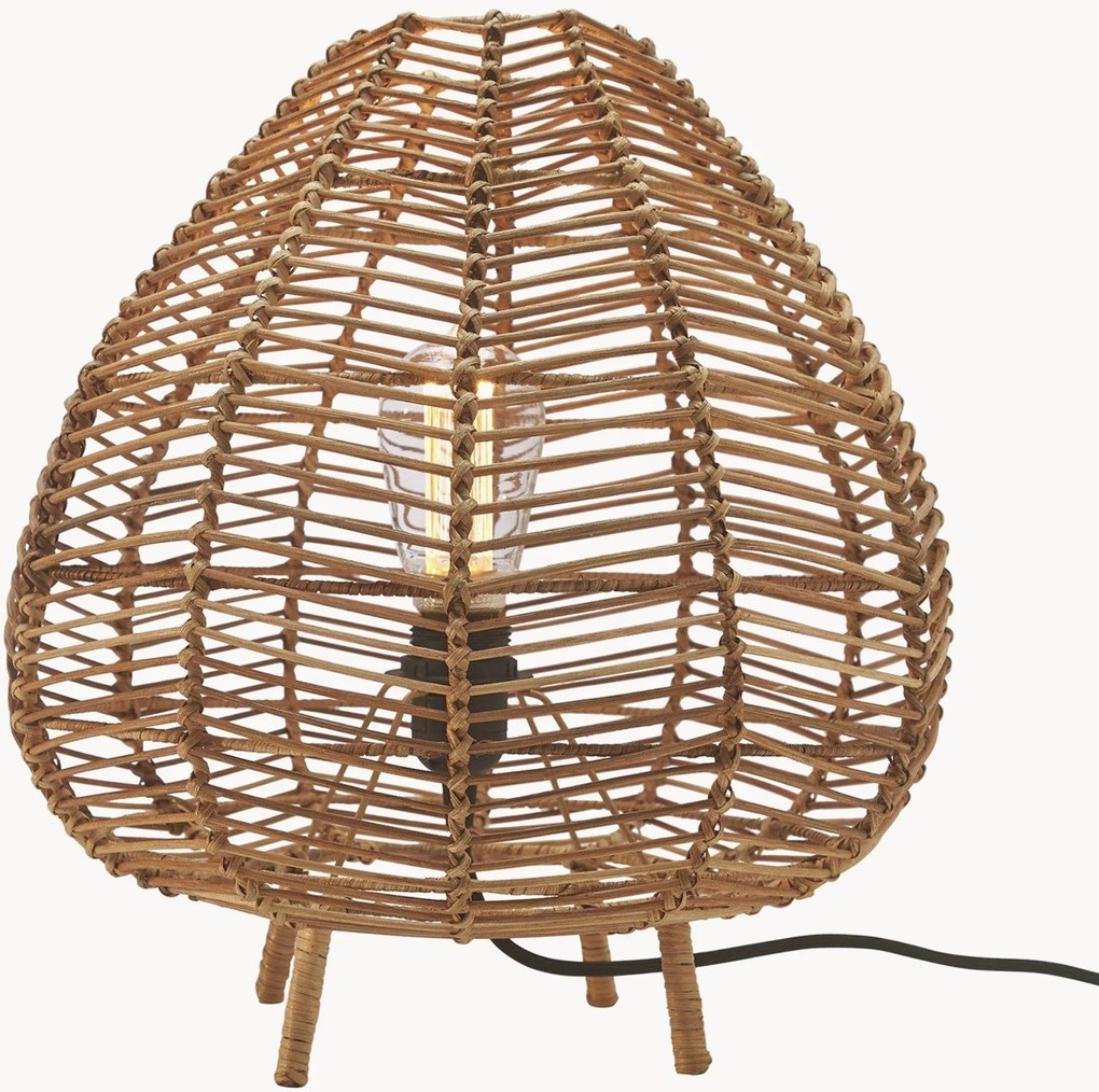 Handgemaakte tafellamp Nana van rotan