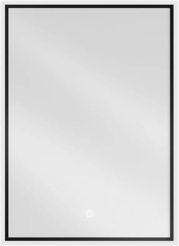 Mexen Erma spiegel voor de badkamer verlicht 50 x 70 cm, LED 6000K, antivlees, zwarte frame - 9814-050-070-611-70