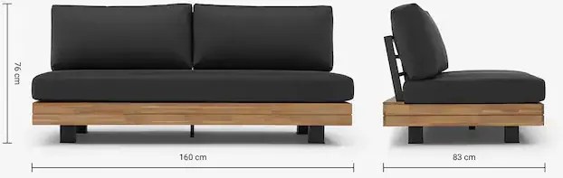 The Outsider Hoek Loungeset - Los Angeles - Antraciet - Acacia - The Outsider