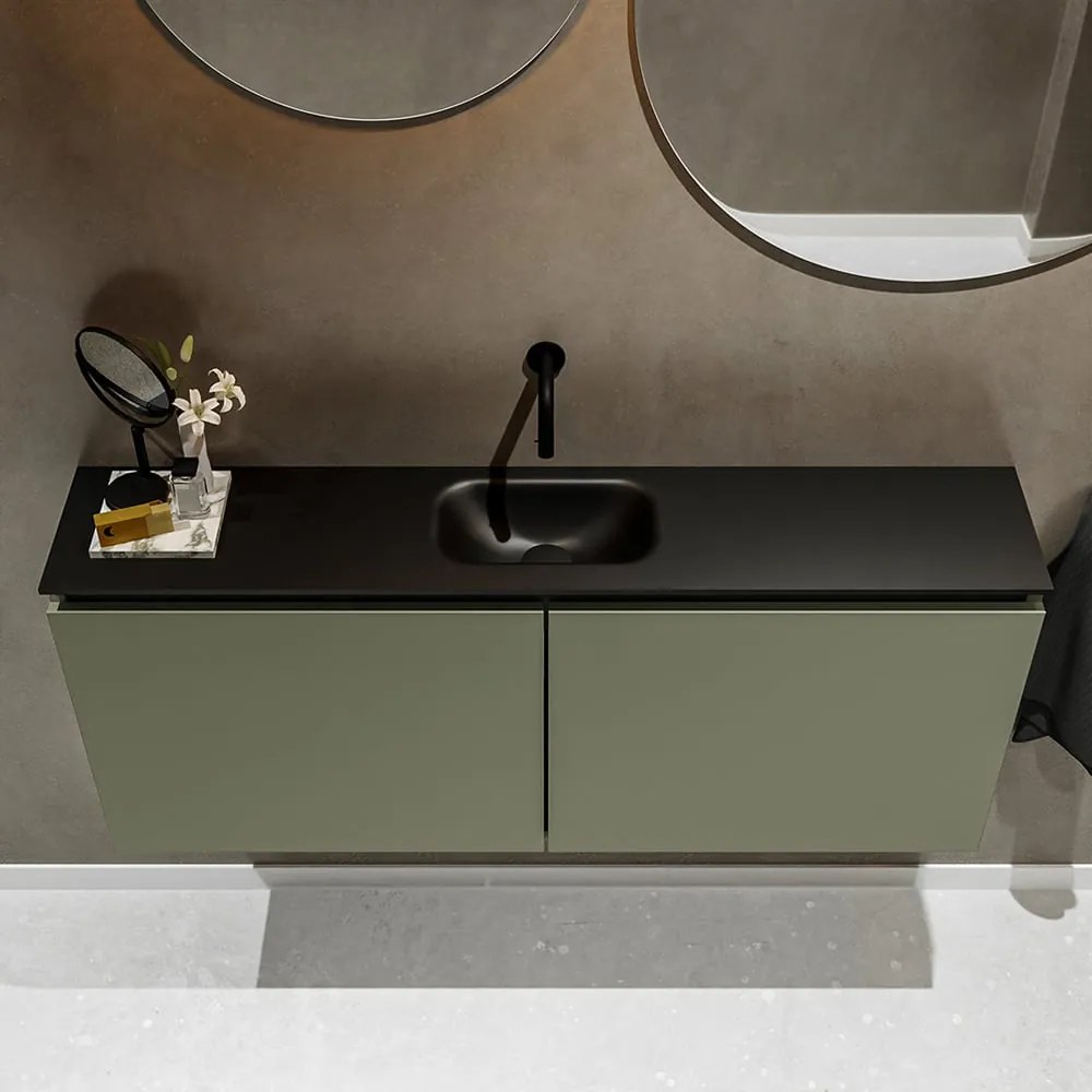 Mondiaz Ture 120cm toiletmeubel army met wastafel urban midden geen kraangat