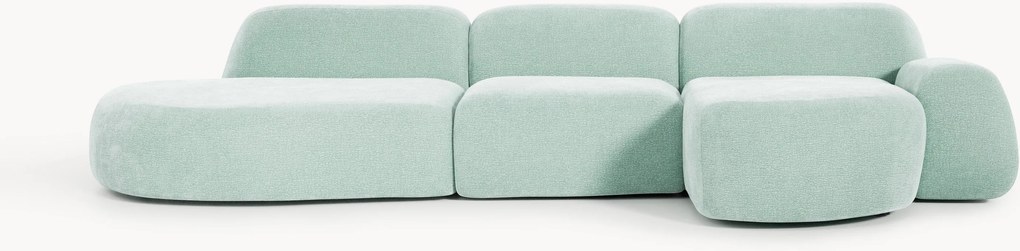 Modulaire hoekbank Wolke (4-zits) met chaise longue