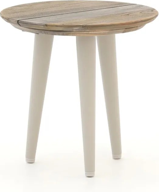 Bijzettafel tuin ROUGH | Rond  | Tuintafel Teakhout | Ø40cm | Kees Smit Tuinmeubelen