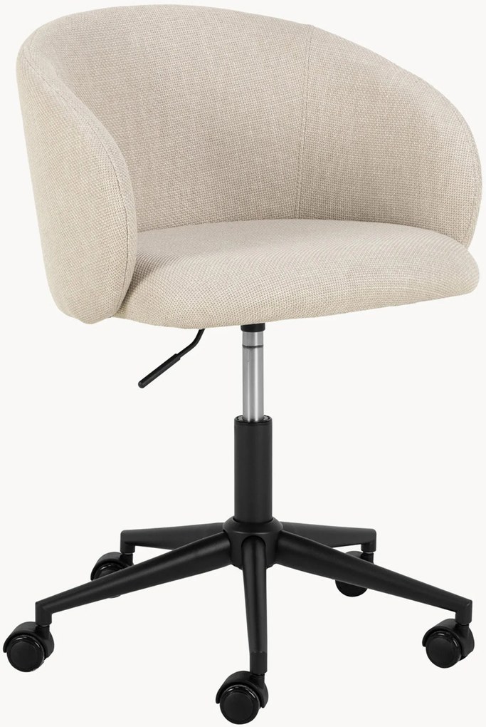 Gestoffeerde draaistoel Eleanor met metalen poten