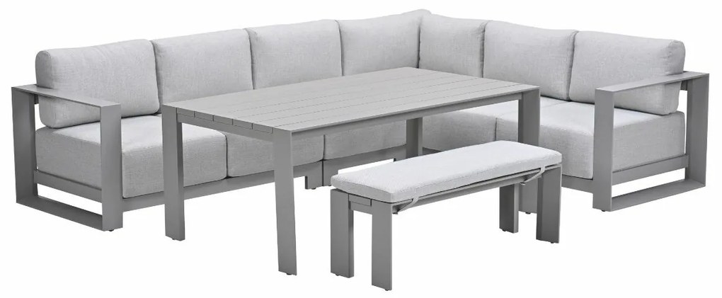 Garden Impressions Malakka lounge dining set 6-delig - taupe - valley sand