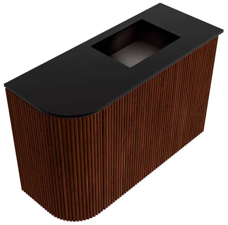 Mondiaz Joya 60cm toiletmeubel ronding links ruby met wastafel faye rechts zonder kraangat urban