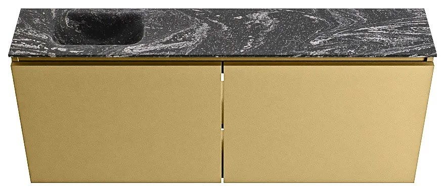 Mondiaz Ture DLux toiletmeubel 120cm oro met wastafel lava links zonder kraangat