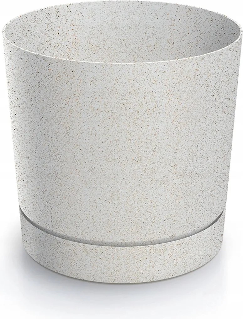 Prosperplast Tubo P Eco Wood Bloempot - Ø 19,9 cm - Eco Wit