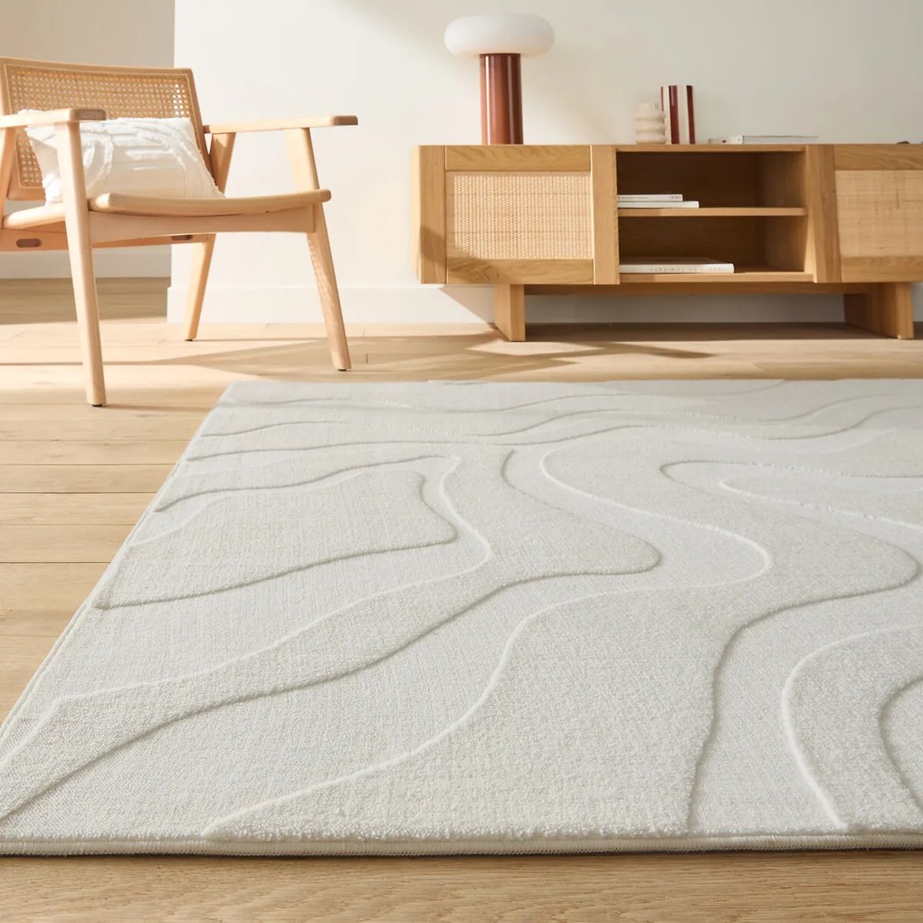 Rechthoekig vloerkleed, golfpatroon, Gioma