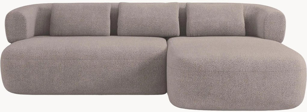 Bouclé hoekbank Jenny (3-zits)