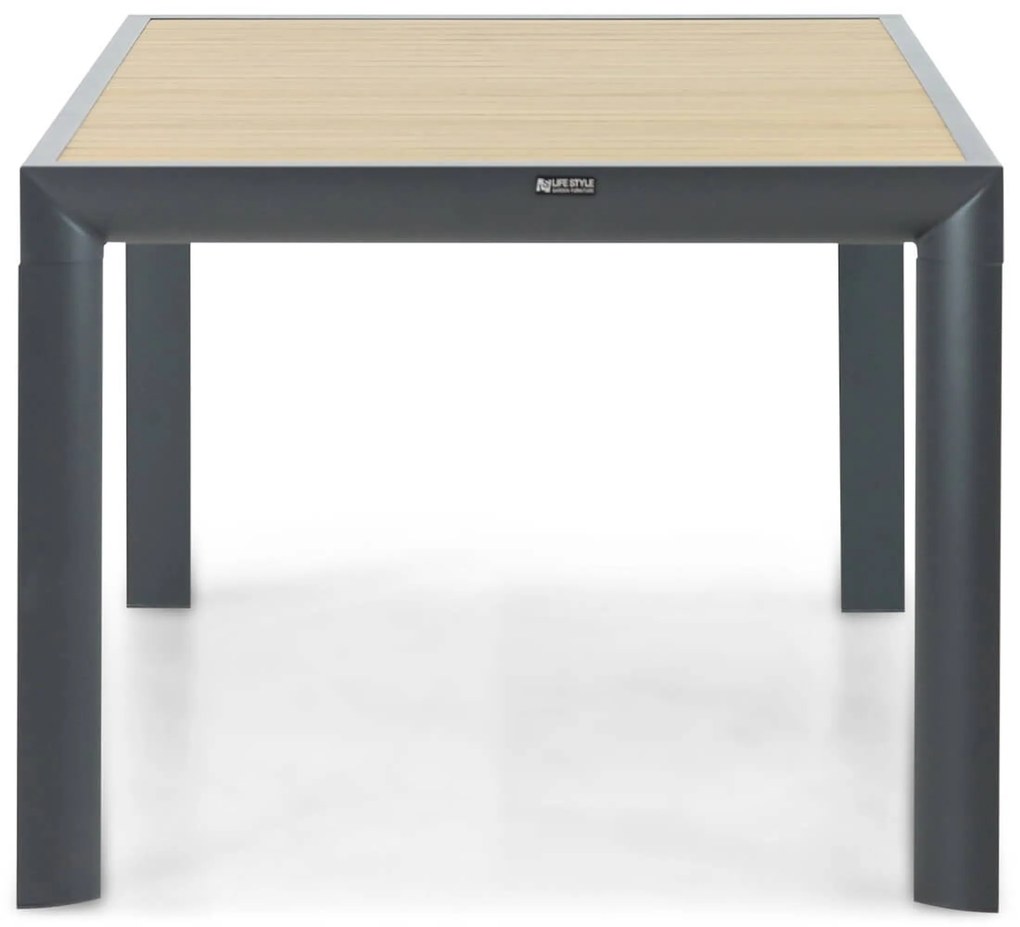 Tuinset 4 personen 180 cm Aluminium/teak Grijs Santika Furniture Soray