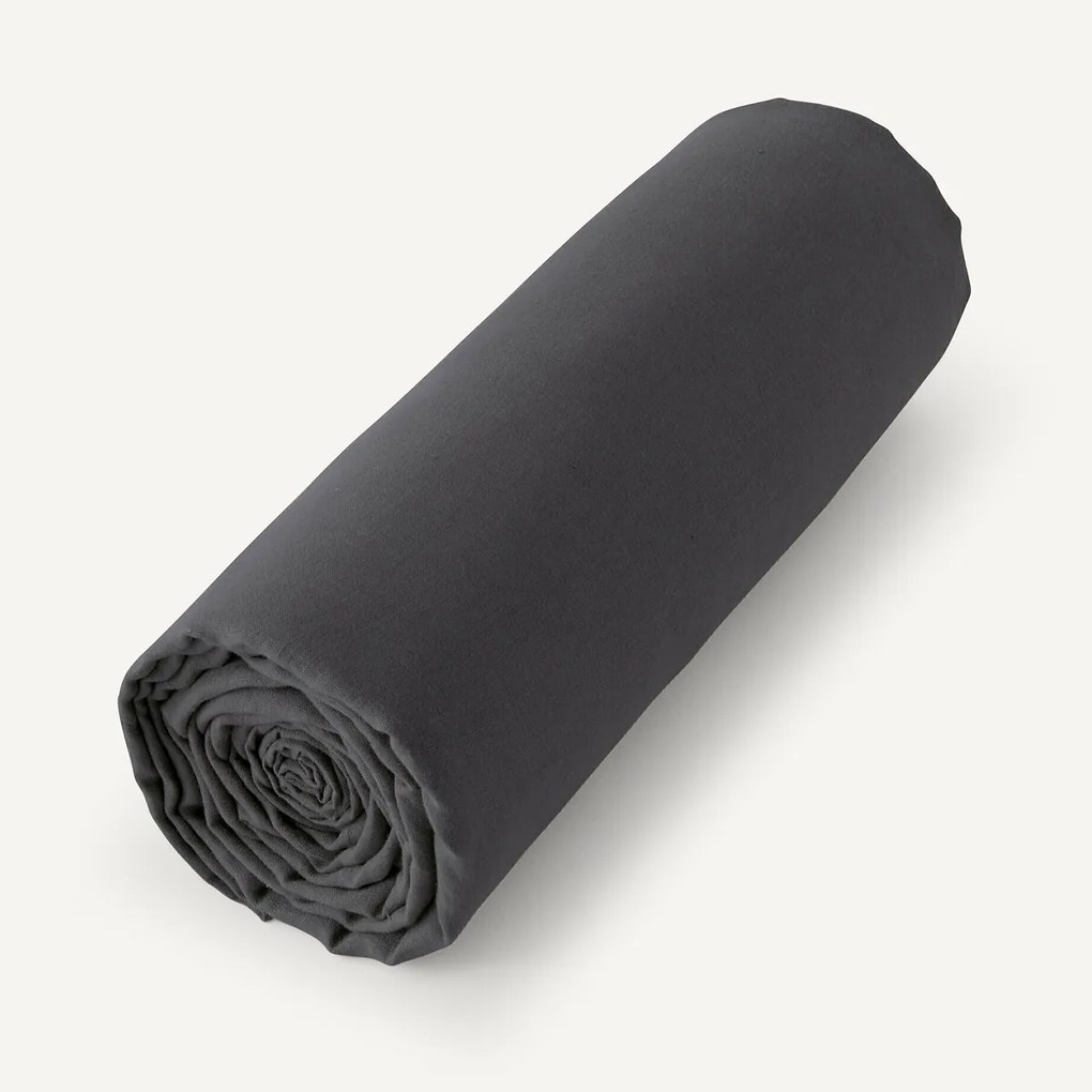 Hoeslaken in gewassen linnen, Elina voor dikke matras