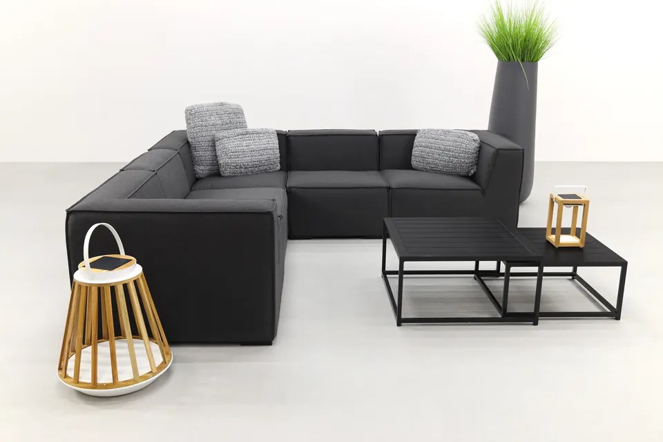 Liberty/Royalty Sunbrella loungeset - Sooty - 7-delig OP=OP