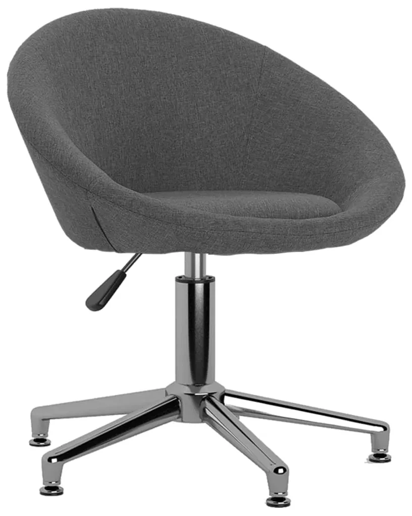 vidaXL Eetkamerstoelen draaibaar 4 st stof donkergrijs