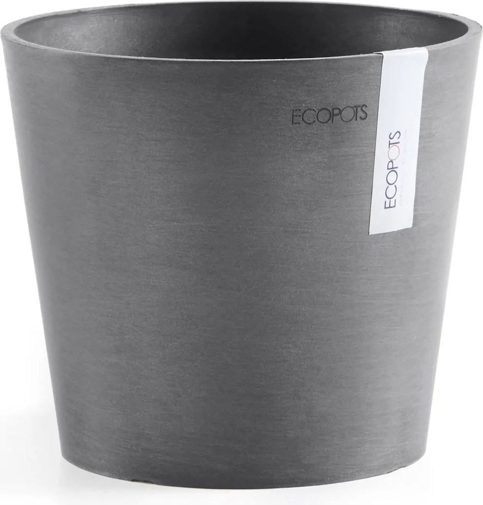 Ecopots Amsterdam 17 - Grey - Diameter 17 x H14,7 cm - Ronde grijze bloempot