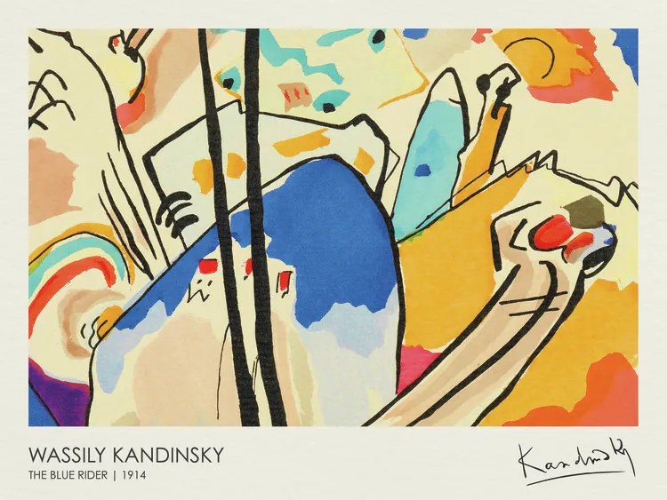 Kunstreproductie The Blue Rider (1914), Wassily Kandinsky