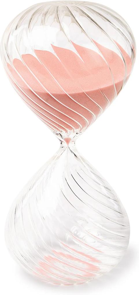 Pols Potten Swirl M zandloper met roze zand 30 cm