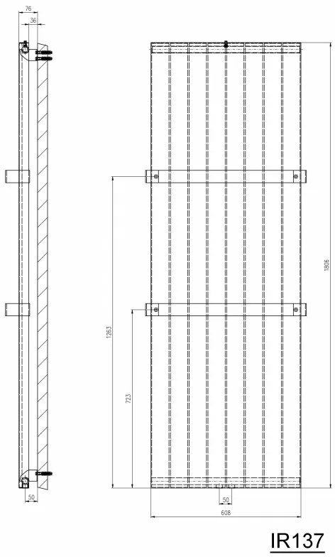 Sapho Magnifica radiator wit 60x180cm 1070W