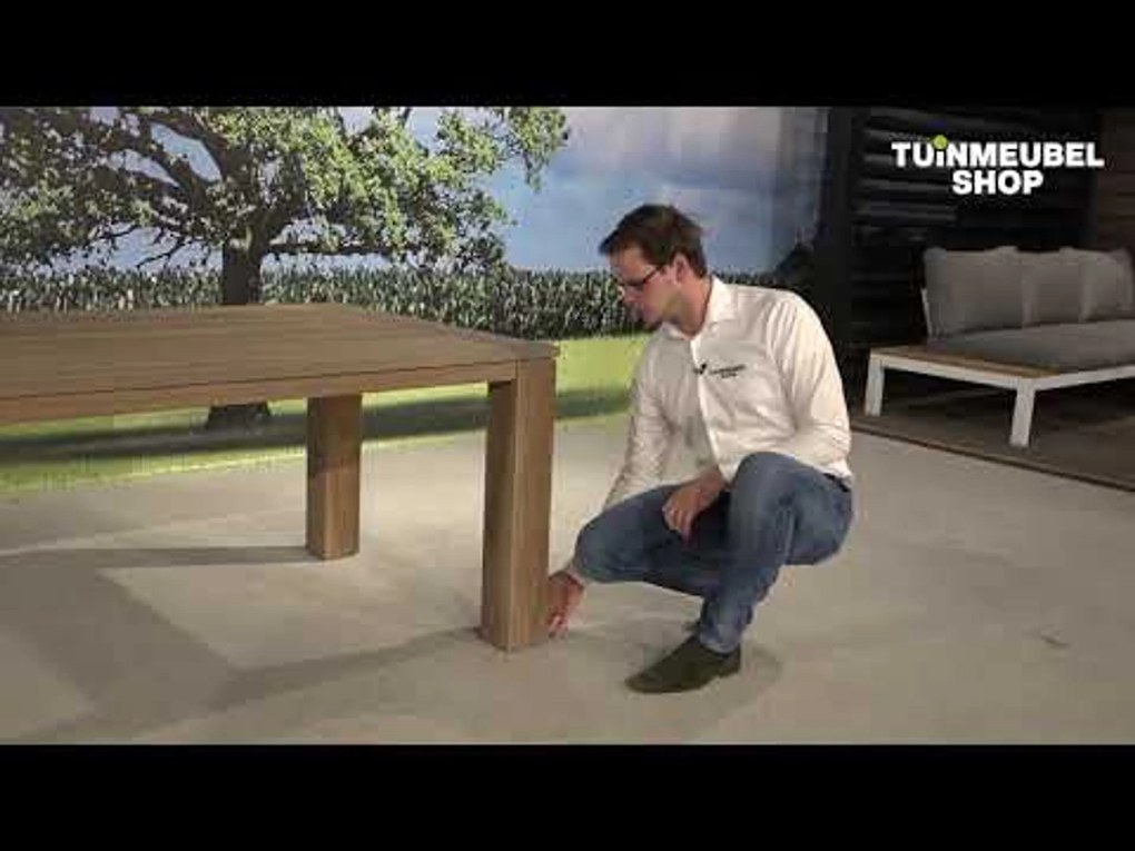 Tuinset 6 personen 240 cm Teak Naturel teak Garden Collections Liverpool/Brighton