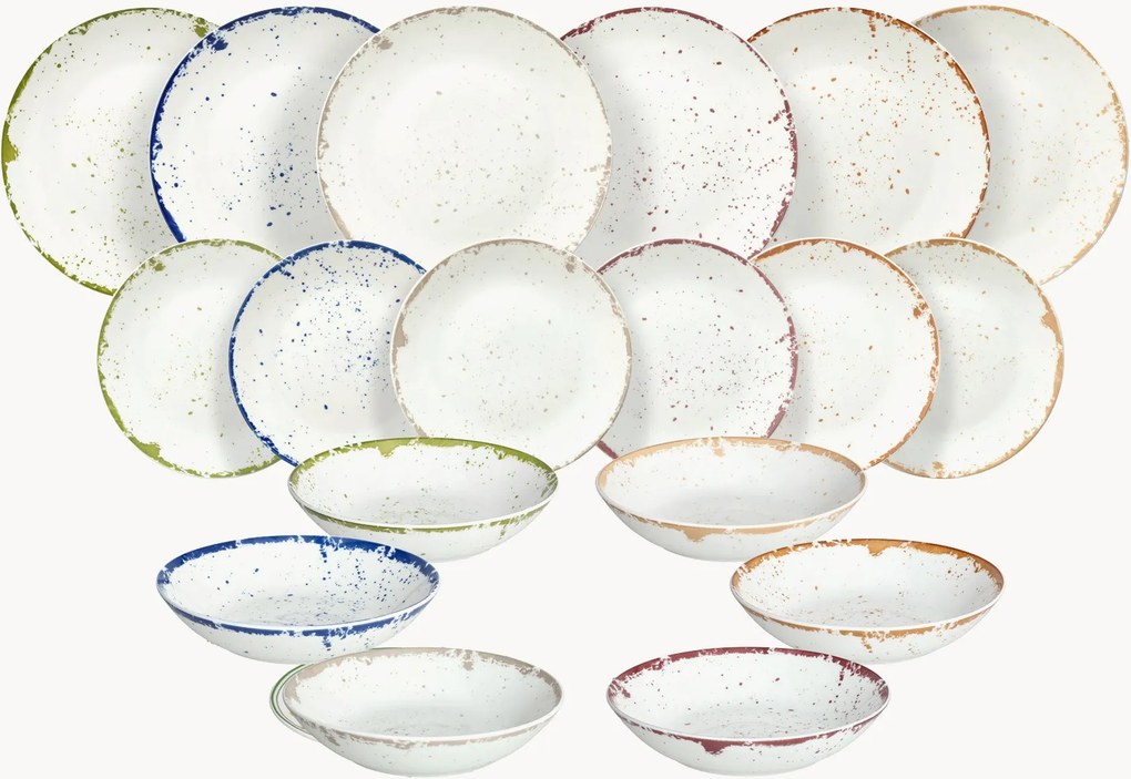 Porseleinen serviesset Moon, 6 personen, 18-delig