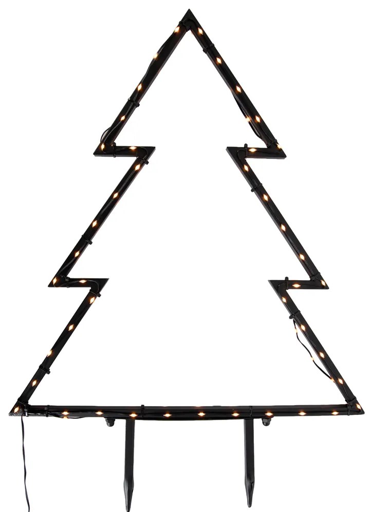 Kerst prikspot boom zwart 54cm incl. LED IP44 - Kas
