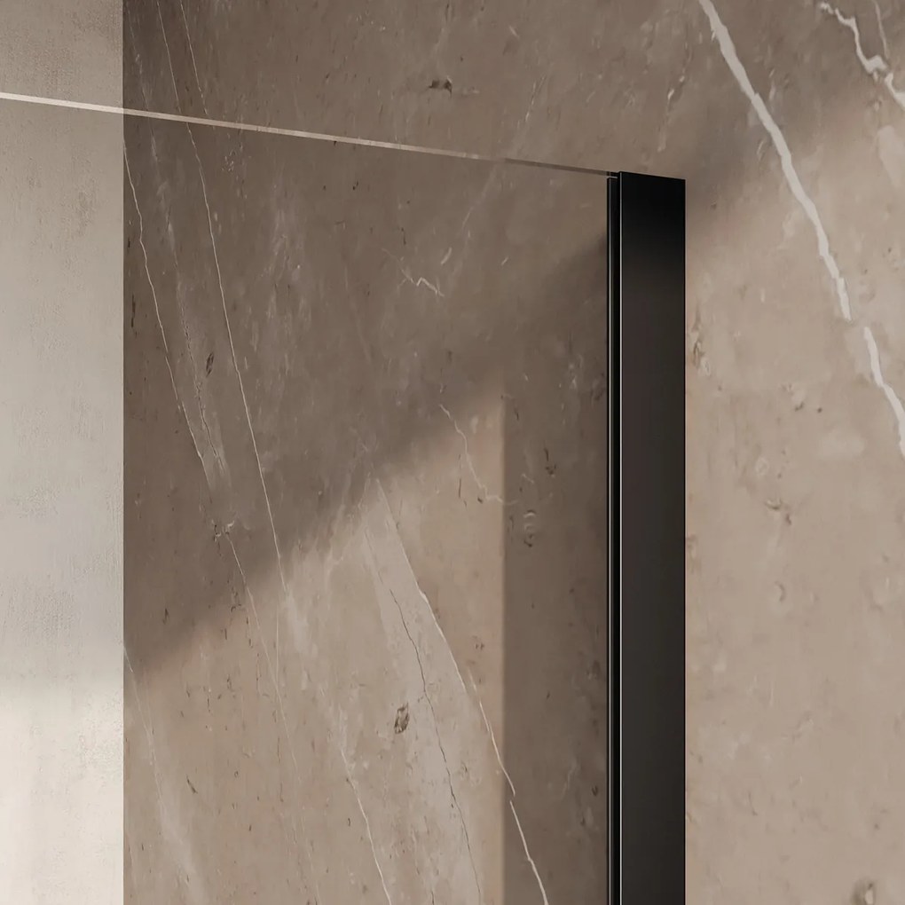 Brauer Stellar douchecabine met draaideur 140x80cm zwart mat