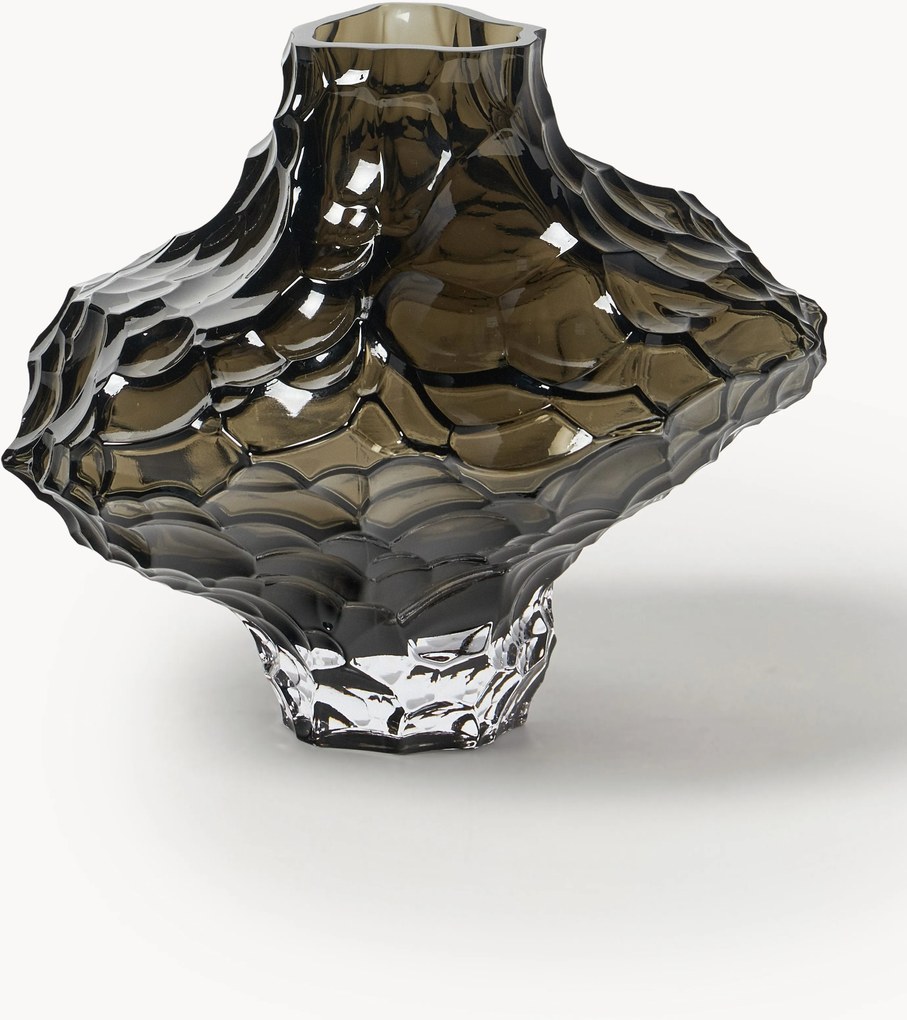 Mondgeblazen glazen vaas Canyon, H 23 cm