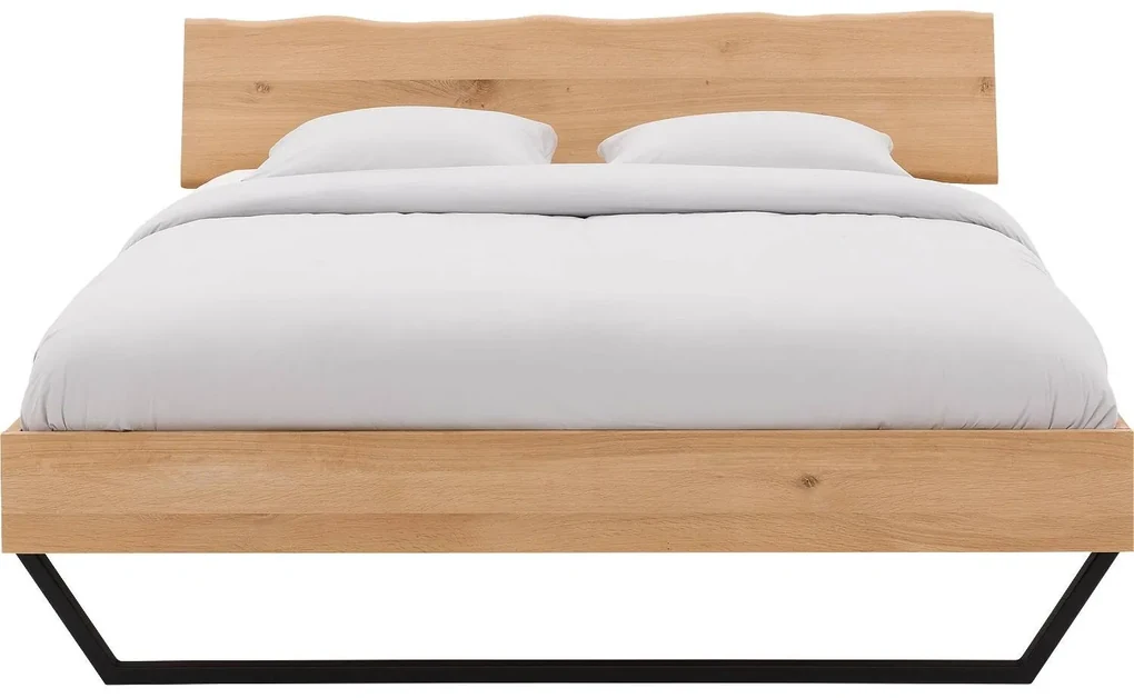 Goossens Bedframe Slade, Bedframe 180 x 200 cm hoofdbord organisch