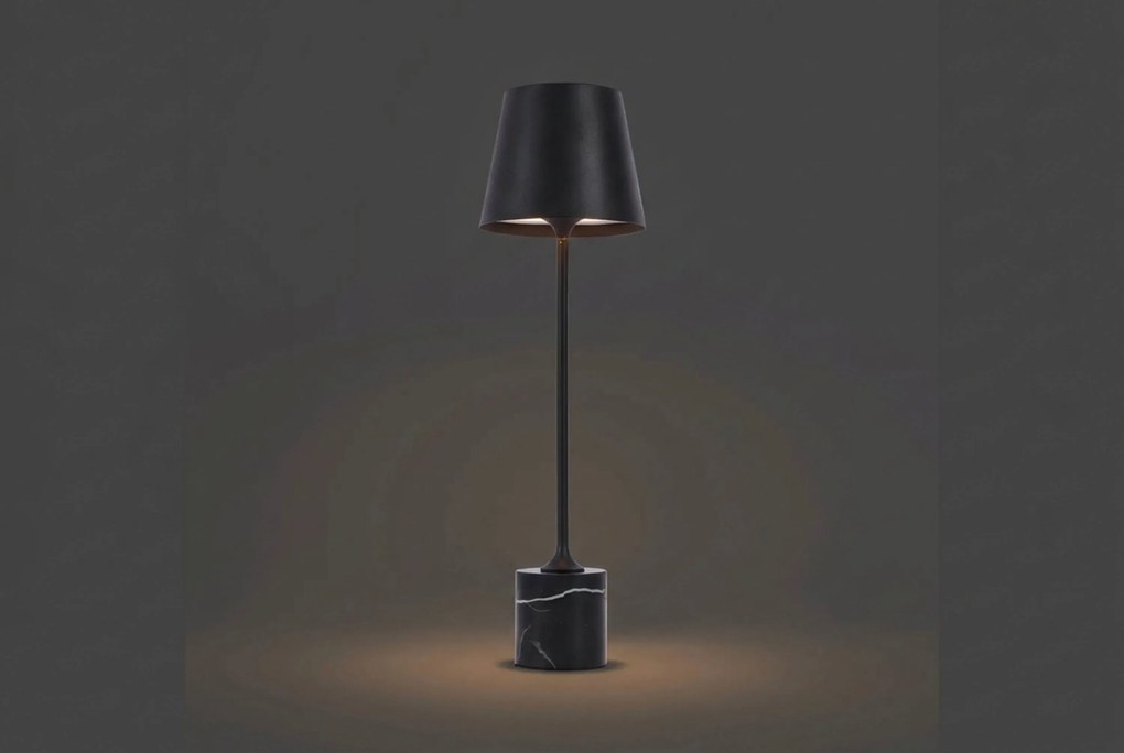 Moderne Tafellamp Zwart Incl. LED Dimbaar IP Oplaadbaar - Topi Grijs