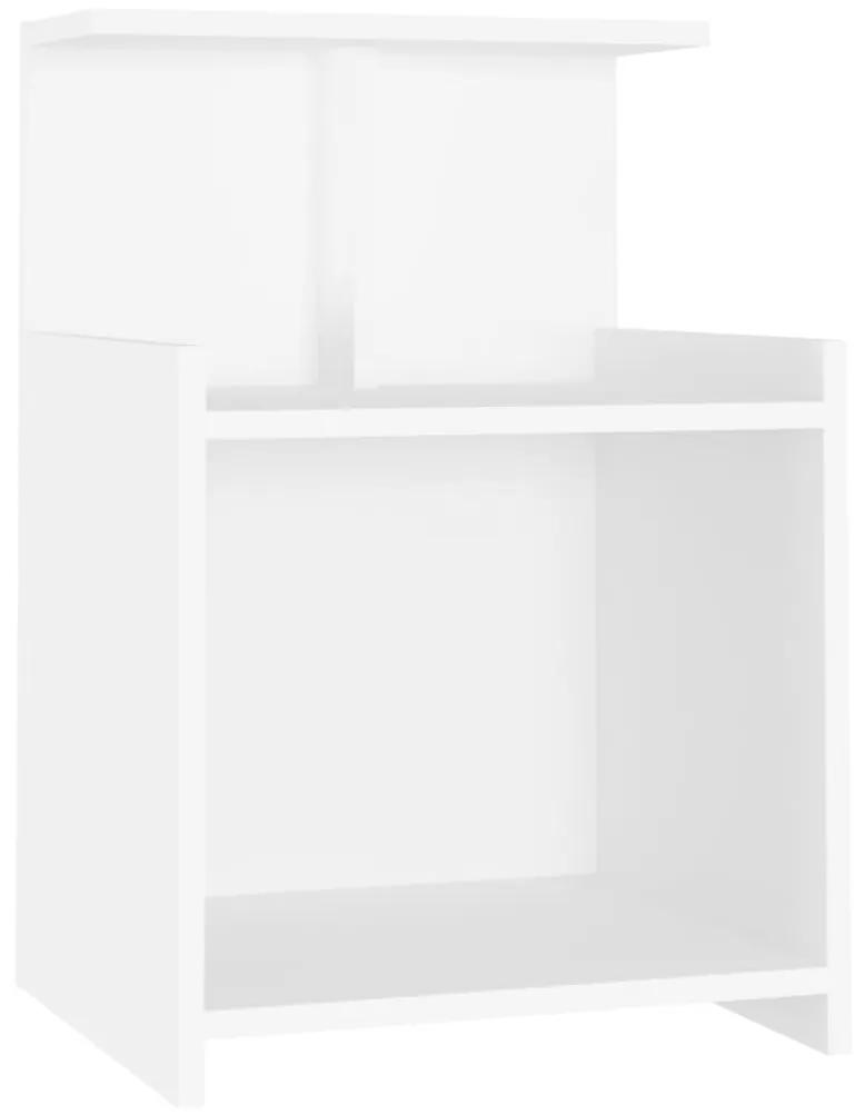 vidaXL Nachtkastje 40x35x60 cm spaanplaat wit