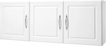 VEVOR Wasruimte Wandkast, 2-laags wandkast (316 x 1372 x 516 mm) met 3 deuren, kastorganizer met verstelbare plank, voor keuken, garage, wasruimte, wit